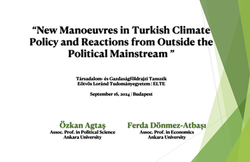 Guest lecture on Turkish Climate Policy (16 Sep 2024)